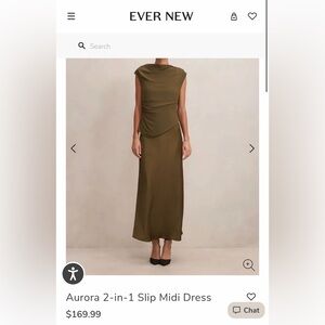 Ever New Aurora 2 in 1 slip midi dress